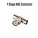 1x Male to 2x Female T Shaped BNC Adapter CCTV Camera Accessories