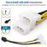 20cm Dual Molex 4 Pin to 8 Pin PCI-E Express For Video Card Power Cable PC Accessories