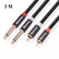 EVERTECH Dual 6.35mm 1/4 TS Mono Male to Dual 2 RCA Male Leads Audio AV Cables
