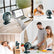 Portable 360° Mini Fan Auto Moving Head Rechargeable USB Table Car Fan