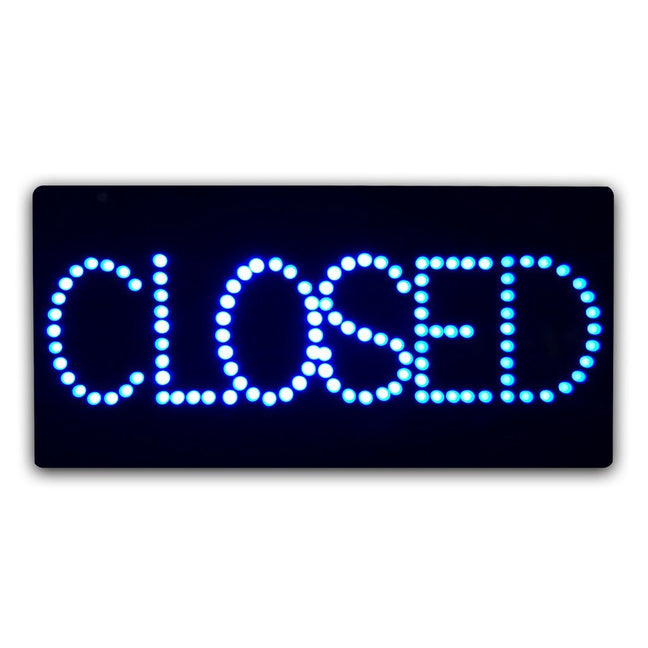 HQ 12V Epoxy 'Open | Closed' LED Sign 48cm x 24cm w/ 2 Modes & Power ...