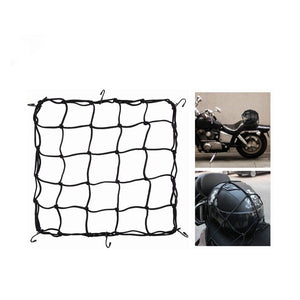 Motorcycle Bungee Cargo Net (FS23) Helmet Mesh Bike Hold Down W/ 6 Hooks 40cm