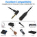 1/4 inch Splitter 6.35mm TRS Stereo Female to 90 Degree Dual 6.35mm Mono TS Male