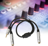 50cm Aux 3.5mm Male to Dual 6.35mm Female 1 to 2 Y Splitter Cable Stereo AV Adapters