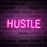 USB Powered Hustle Sign White or Pink Ready-Made LED Signs