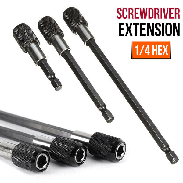 1/4 Hex Drill Bit Set Screwdriver Extension 3Pcs Set Tool (JS68)