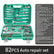82Pcs Socket Wrench Tool Set S2 Steel Bits & Chrome Vanadium Metric Automotive Tools