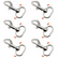 Mini Aluminum Alloy Keychain Making Snap Spring Clip Hook For Pets Carabiner 360 Home Essentials