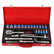 24Pcs Drive Socket Ratchet Wrench Set Automotive Tools