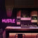 USB Powered Hustle Sign White or Pink Ready-Made LED Signs