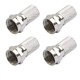 RG6 F-Type Twist-On Coaxial Cable Connector Adapter TV Accessories