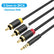 1.5m 4 Pole 3.5mm AUX to 3RCA AV Cables