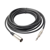 Unbalanced XLR Male to 6.35mm Mono Microphone Lead 1m to 10m AV Cables