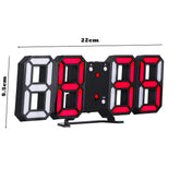 USB Powered 3D LED Digital Wall Alarm Clock Home Essentials
