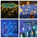 Solar Moon and Stars Party LED Curtain lights w/ Remote Outdoor Gear
