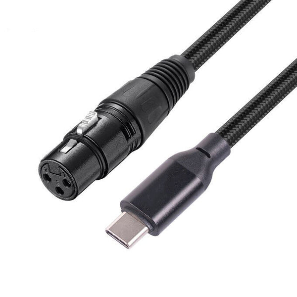 3M Type-C To XLR Female 3 Pin Microphone Audio Cable USB C To Mic Adapter Cord (ES14.4)