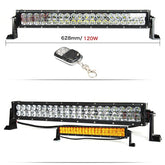120W 40LED White & Amber Light Bar w/ Remote Car Accessories