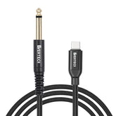 2m USB C to 6.35mm TS Audio Cable Type-c To 6.35mm Mono For Guitar/Bass AV Cables