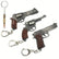 4pcs Handgun & Bullet Style Keychain Set Desert Eagle Gun Keyrings A01/02/04/10 Home Essentials