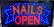 NAILS OPEN LED NEON SIGN 48cm 25cm Ready-Made LED Signs