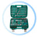82Pcs Socket Wrench Tool Set S2 Steel Bits & Chrome Vanadium Metric Automotive Tools