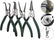 TUOSEN 7-Inch Metal Snap Ring Plier 4-Piece Set DIY & Home Tools