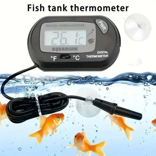 LCD Digital Aquarium Thermometer with Sensor Probe & Suction Cup For Fish Tank Gadgets