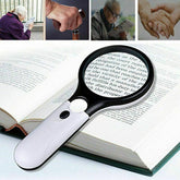 Handheld Magnifying Glass 3 LEDs Peep Hole Jewelry Loupe QS126 DIY & Home Tools