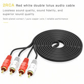 Gold Plated 2 RCA to 2 RCA Male To Male AV Cables