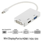3-in-1 Mini Displayport DP to VGA HDMI DVI Adapter AV Adapters