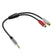 3.5mm AUX Female To 2 RCA Male Aux Auxiliary Stereo Audio AV Adapters