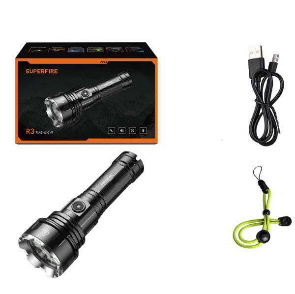 SUPERFIRE Tactical Flashlight LED Torch (RS36) 3600LM Bright Recharge ...