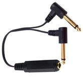 1/4 inch Splitter 6.35mm TRS Stereo Female to 90 Degree Dual 6.35mm Mono TS Male