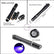 Compact UV LED Flashlight Ultraviolet Blacklight 395nM For Detection Infection Outdoor Gear