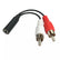 3.5mm AUX Female To 2 RCA Male Aux Auxiliary Stereo Audio AV Adapters