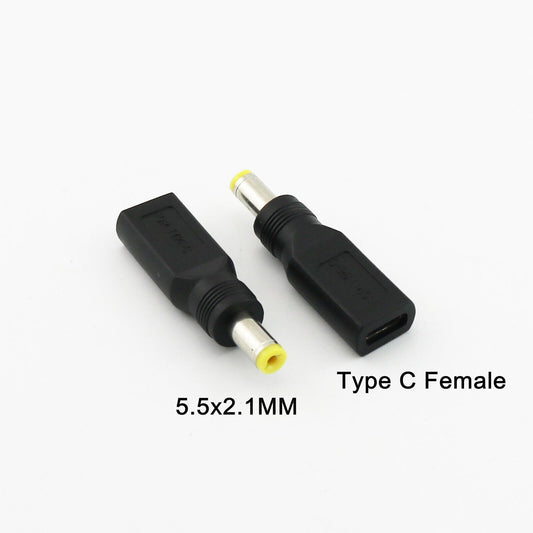 DC Power Adapter USB 3.1 Type C Female to 5.5mm x 2.1mm Male Charge Connector Power supply/Charger