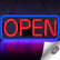 54x25cm LED Open Sign Remote Controlled W/ 12V Adapter & Chain Ready-Made LED Signs