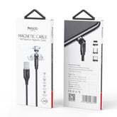 Yesido Black Fabric 1M Rotating Magnetic Type-C YS46 Charging Cable Mobile Accessories