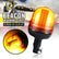 60 LED Rotating Amber Beacon Lamp DIN Pole Tractor Car Accessories
