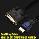 1.5m HDMI to DVI-D 24+1 Pin Male Cable AV Cables