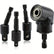 4-Piece Right Angle Drill Adaptor Impact Drill Bit Extension 360° Rotatable Kit DIY & Home Tools