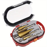 Titanium Plating Step Drill Bit Set High-Speed Reaming Pagoda Sawtooth Set DIY & Home Tools