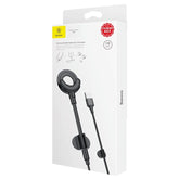 Baseus 3 in 1 O-Type Car Phone Mount Holder & Charging Cable For iPhone 2.1A Car Accessories