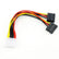 20cm 4 Pin IDE Molex to Dual SATA Power Y Splitter Cable For HDD PC Accessories