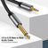 Gold 3.5mm Stereo To 6.35mm Mono 1/4 inch Amplifier Guitar AV Cables