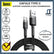 Baseus 2A Black Braided 2m Type C USB C Cable Mobile Accessories