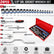 24Pcs Drive Socket Ratchet Wrench Set Automotive Tools