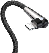Baseus 2M L Shape 90 Degree USB Cable For iPhone Mobile Accessories