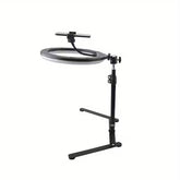 LED Ring Light Selfie Ring Lamp W/ Phone Holder Online Photo Take Table Stand Mobile Accessories