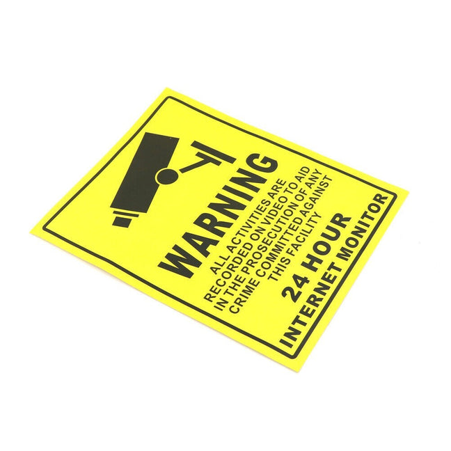 CCTV Security Camera System Warning Sign Sticker (LS01) Surveillance ...